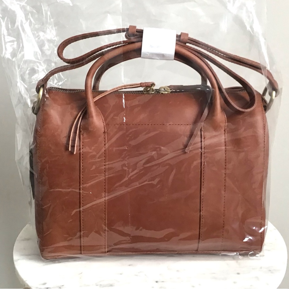 Madewell Italian Leather Satchel Bag New With Tag RARE - Picture 2 of 16